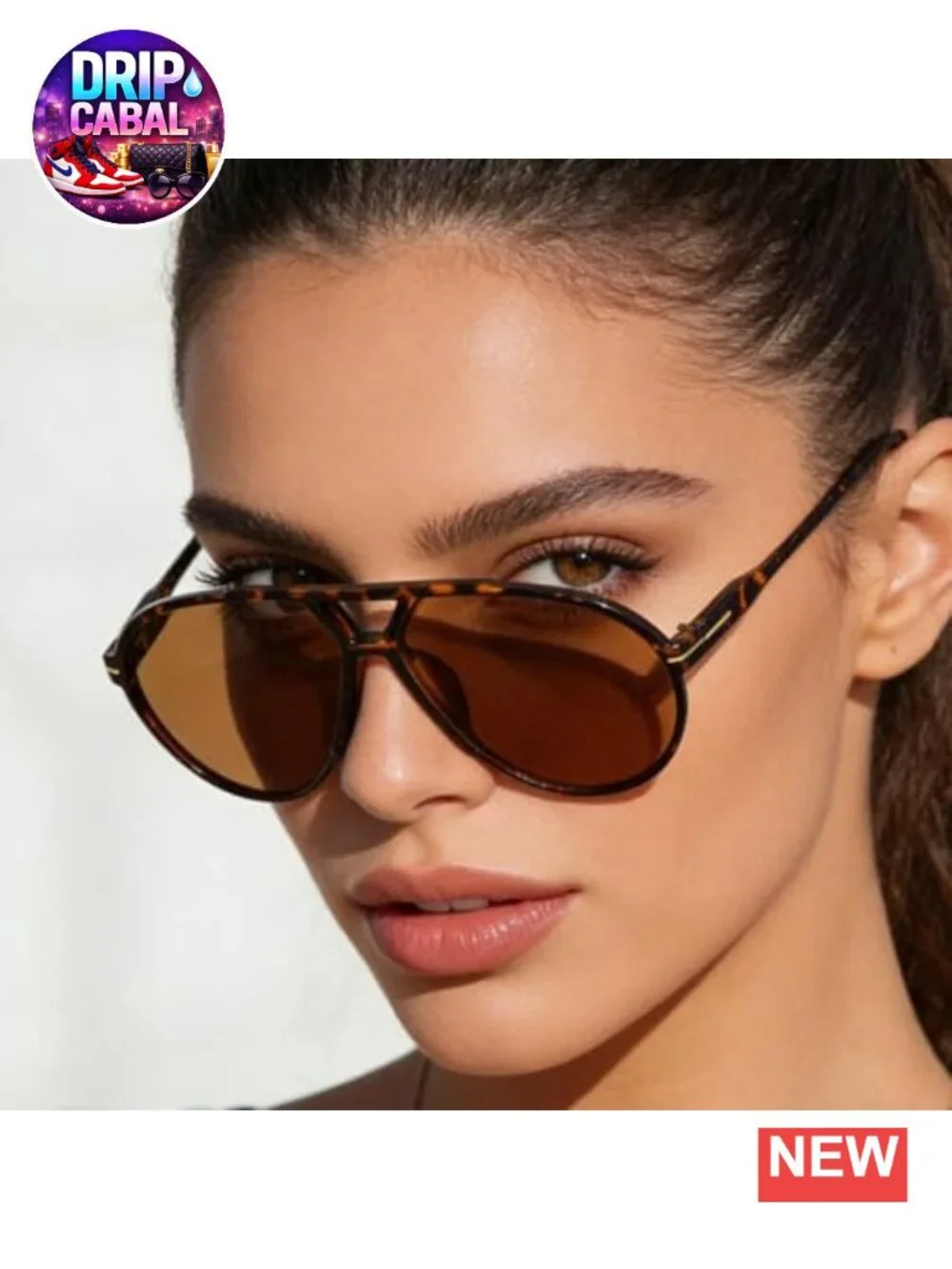 Retro Aviator Square Sunglasses with UV400 Protection